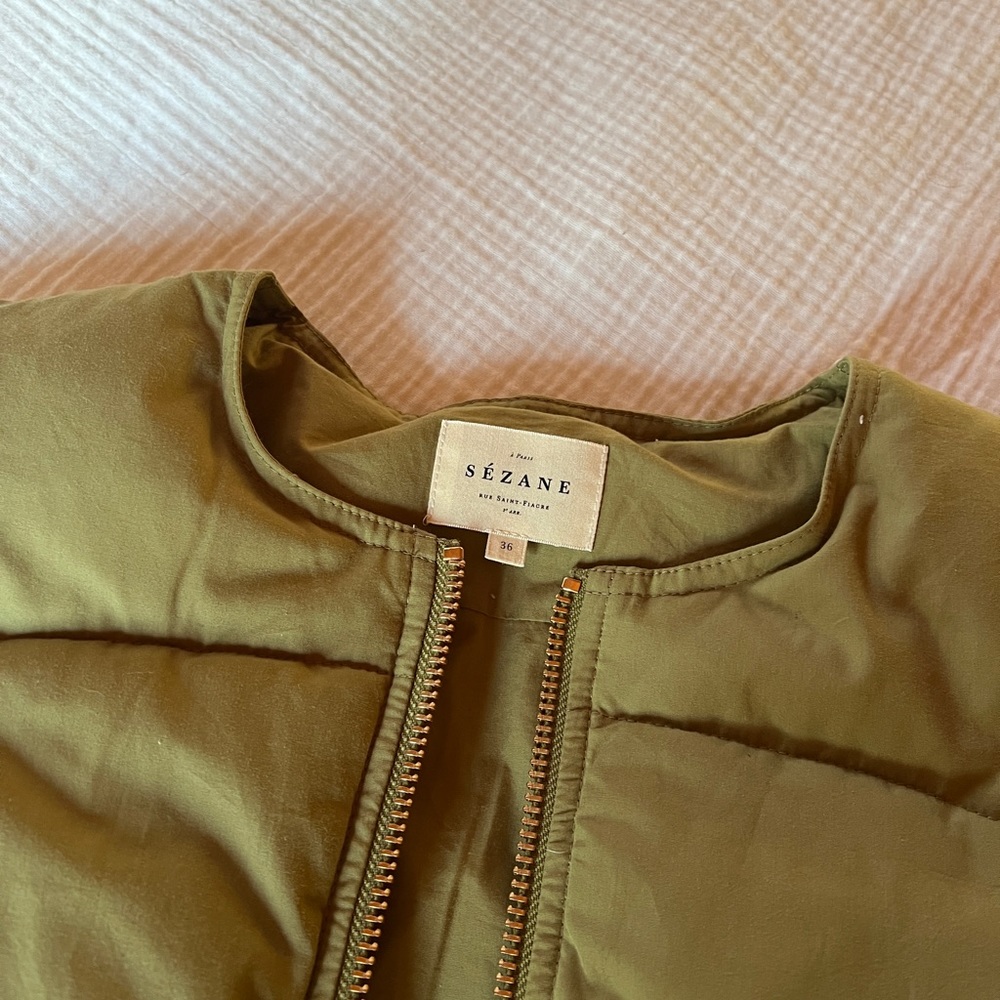 Sezane Green Enrica Vest - Picture 3 of 3